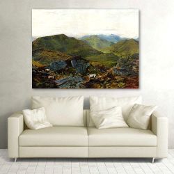 Πίνακας σε καμβά John Atkinson - Landscape in the lake District