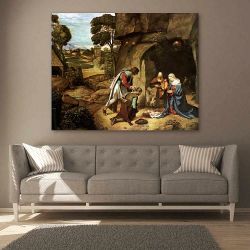 Πίνακας σε καμβά Giorgione The Adoration of the Shepherds