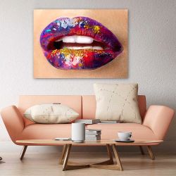 Πίνακας σε καμβά Lips art make up