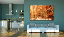 Πίνακας ζωγραφικής Orange Abstract