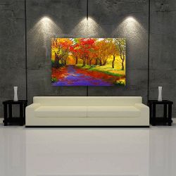 Πίνακας σε καμβά abstarct art-Maple in autumn