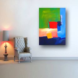 Πίνακας σε καμβά abstarct art-Squares in different colors
