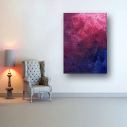 Πίνακας σε καμβά abstarct art-Pink and blue