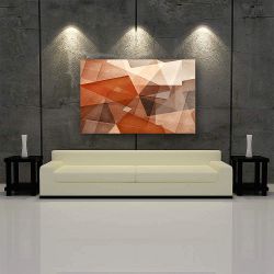 Πίνακας σε καμβά art Brown Triangles