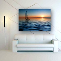 Πίνακας σε καμβά Sailing with a Beautiful sunset