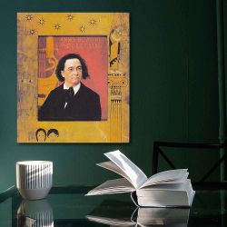 Πίνακας σε καμβά Klimt Portrait of the pianist Joseph Pembauer
