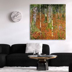 Πίνακας σε καμβά Gustav Klimt - Birch forest