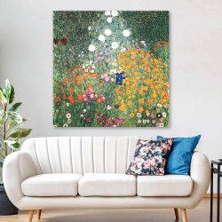 Πίνακας σε καμβά Gustav Klimt - Flower garden
