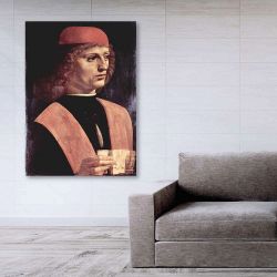 Πίνακας σε καμβά Da Vinci Portrait of a musician