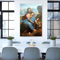 Πίνακας σε καμβά Da Vinci St. Anne and God's mother with a baby