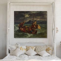 Πίνακας σε καμβά Delacroix Christ on the sea of galilee