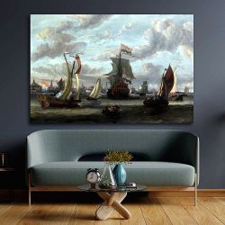 Πίνακας σε καμβά Abraham Storck - View of Amsterdam with the Ij