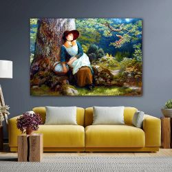 Πίνακας σε καμβά Arthur Hughes - Asleep in the woods