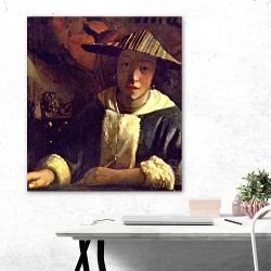 Πίνακας σε καμβά Johannes Vermeer - Girl with a Flute