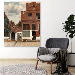 Πίνακας σε καμβά Johannes Vermeer - The Little Street