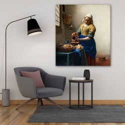 Πίνακας σε καμβά Johannes Vermeer - The Milkmaid