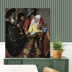 Πίνακας σε καμβά Johannes Vermeer - The Procuress