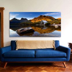 Πίνακας σε καμβά Σπιτάκι στην λίμνη