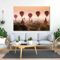 Πίνακας σε καμβά Balloons over Myanmar