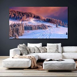 Πίνακας σε καμβά Mountain landscape winter