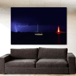 Πίνακας σε καμβά Thunderstorm in the sea