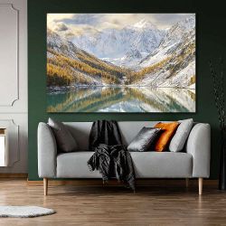 Πίνακας σε καμβά Beautiful snowy landscape