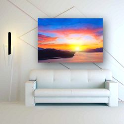 Πίνακας σε καμβά Sunset over the sea