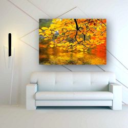 Πίνακας σε καμβά Beautyful autumn wood
