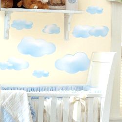 Παιδικά αυτοκόλλητα τοίχου με συννεφάκια RMK1250SCS