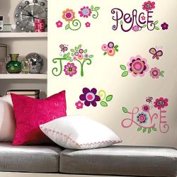 Παιδικά αυτοκόλλητα τοίχου Love, Joy, Peace RMK1649SCS.