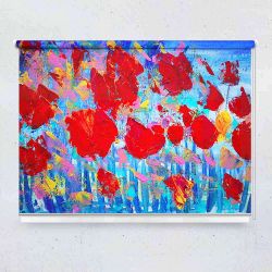 Ρόλερ με ψηφιακή εκτύπωση art00005 - Abstract red flowers