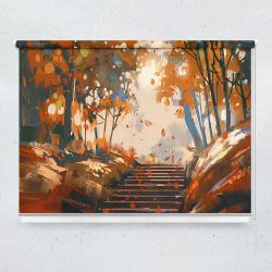 Ρόλερ με ψηφιακή εκτύπωση art00063 - Σκάλες στο πάρκο