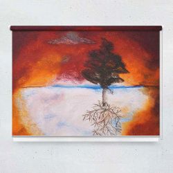 Ρόλερ με ψηφιακή εκτύπωση art00068 - Δέντρο στο ηλιοβασίλεμα