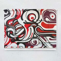 Ρόλερ με ψηφιακή εκτύπωση art000184 - Red abstract