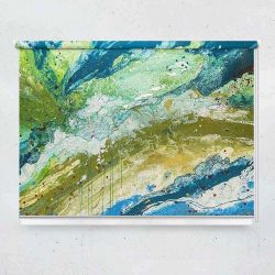 Ρόλερ με ψηφιακή εκτύπωση art000274 - Blue and green marble abstract