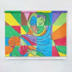 Ρόλερ με ψηφιακή εκτύπωση art000289 - Multicolor geometry abstract