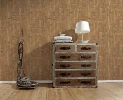 Ταπετσαρία τοίχου ξύλο . Brown wooden slate 53 X1000 εκ 355843