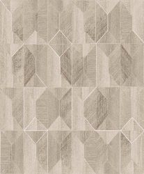 Μοντέρνα ταπετσαρία τοίχου με γεωμετρικά σχήματα Marquetry Dove από τη συλλογή Prisma. Pri 001