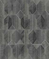 Μοντέρνα ταπετσαρία τοίχου με γεωμετρικά σχήματα Marquetry Iron από τη συλλογή Prisma. Pri 005
