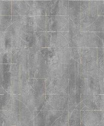 Μοντέρνα ταπετσαρία τοίχου με γεωμετρικά σχήματα Sketch Metal από τη συλλογή Prisma. Pri 102