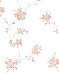 Ταπετσαρία τοίχου 53 X 1000 εκ με λουλούδια σε ροζ απόχρωση από τη συλλογή Floral.G23245