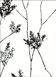 Ταπετσαρία τοίχου 53 X 1000 εκ με λουλούδια από την συλλογή Black n white . BW28719