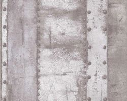 Ταπετσαρία τοίχου με οψη μεταλλικών πλακών -  53 X1000 εκ -377432